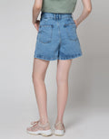 Denim Shoty Poly Button Details