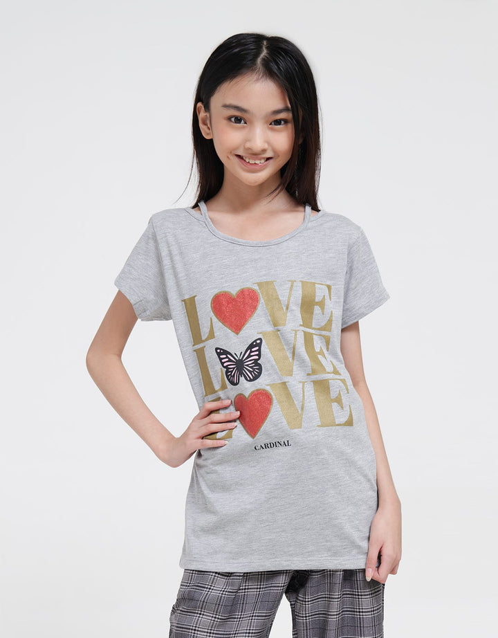 Cardinal Kids Girl Kaos Print Love