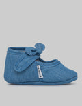 Pipiniko Newborn Shoes Denim Polkadot