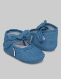 Pipiniko Newborn Shoes Denim Polkadot