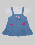 Pipiniko Midi Dress Overall Twill Gajah With Pocket