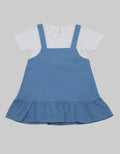 Pipiniko Midi Dress Overall Twill Gajah With Pocket