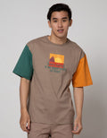 Nevada Short Sleeve T-Shirt Print Different Color On Sleeve