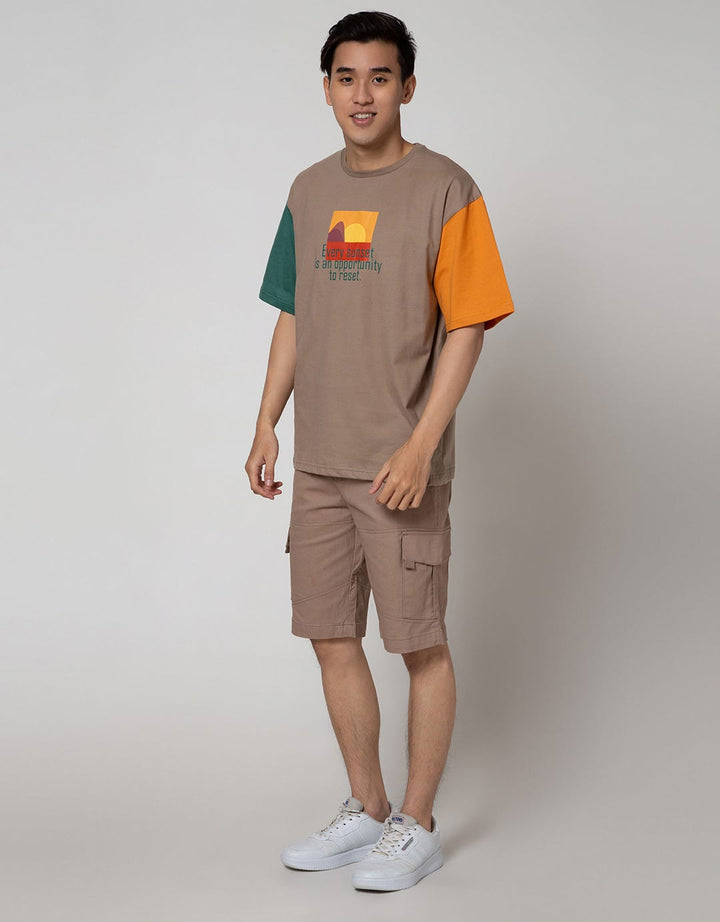 Nevada Short Sleeve T-Shirt Print Different Color On Sleeve