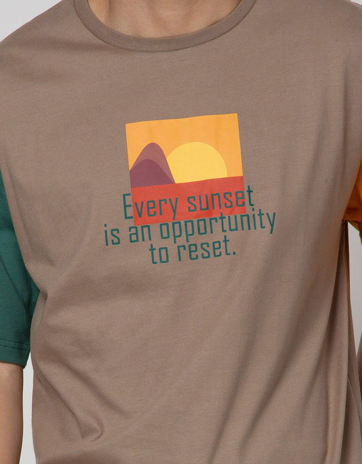 Nevada Short Sleeve T-Shirt Print Different Color On Sleeve