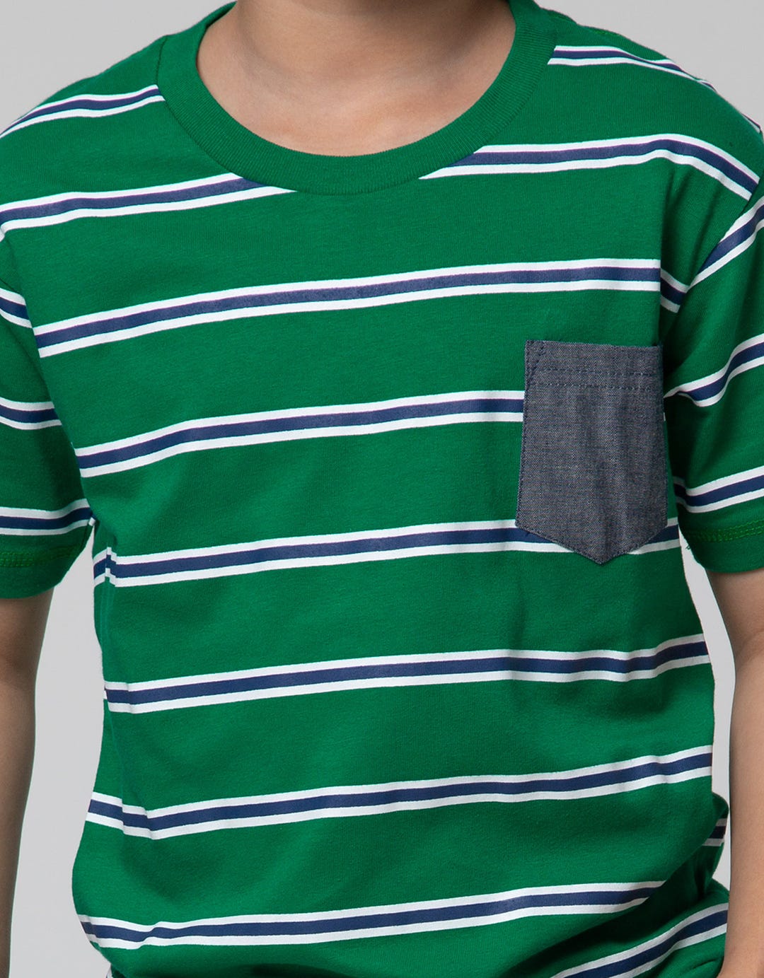 Little M Stripe Pocket Kaos Anak Laki-laki