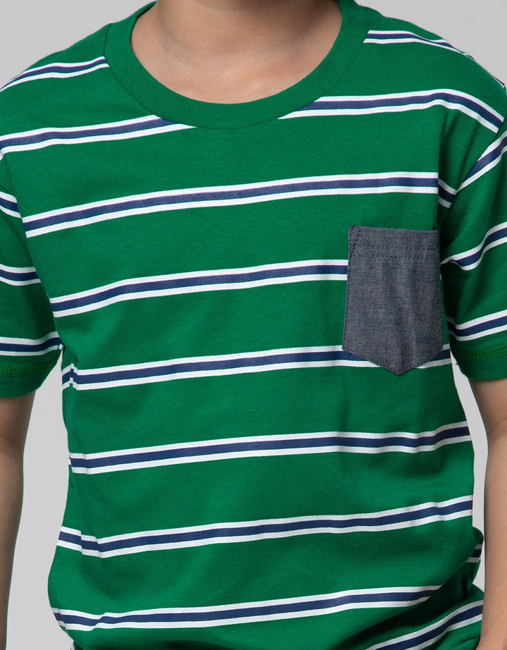 Little M Stripe Pocket Kaos Anak Laki-laki