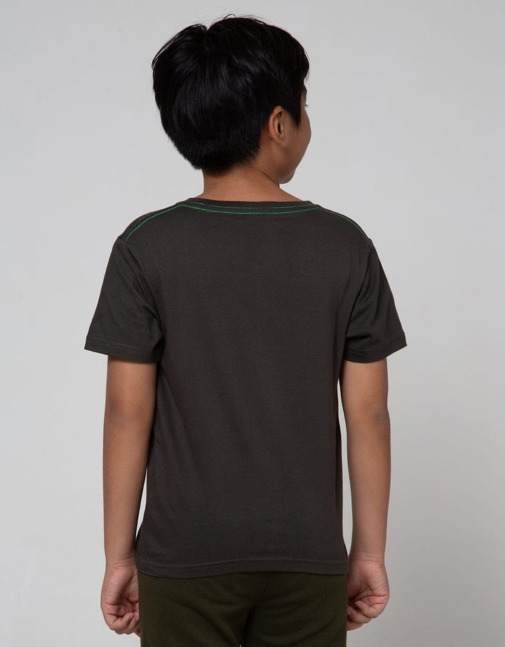 Little M Short Sleeve T-Shirt Mettalic Emboss Dino T-Rex