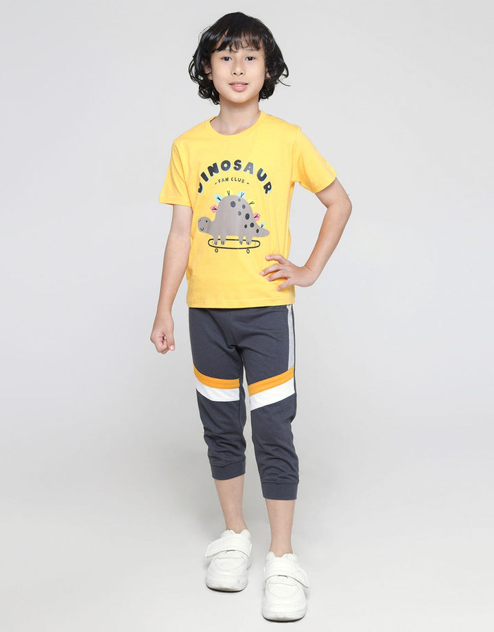 Little M Jogger Cut N Sewn Two Color Stripe