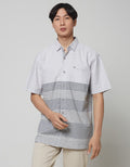 Cardinal Casual Stripes Print Kemeja Pria