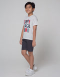 Little M Top Bottom Set T-Shirt Crop Woven Twill