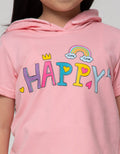 Little M Short Sleeve T-Shirt Hoodie Happy