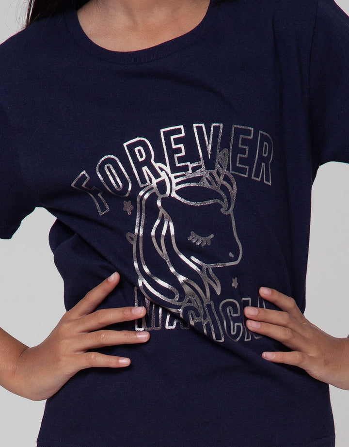 Little M Short Sleeve T-Shirt Basic Foil Forever Magical