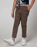 Little M Long Pants Woven Rib Cut N Sewn