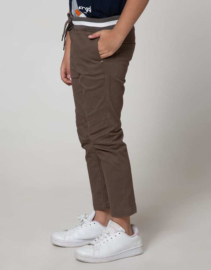 Little M Long Pants Woven Rib Cut N Sewn