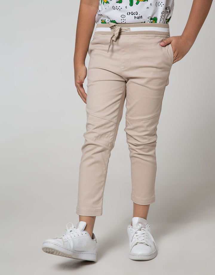 Little M Long Pants Woven Rib Cut N Sewn