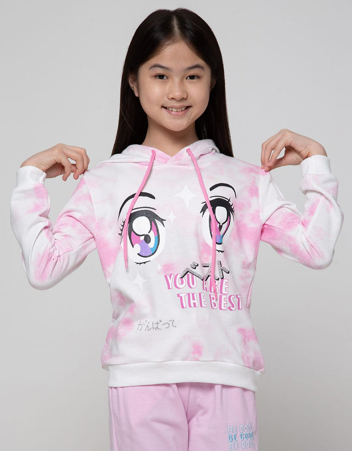 Nevada Sweatshirt Print Tie Dye With Anime Eyes