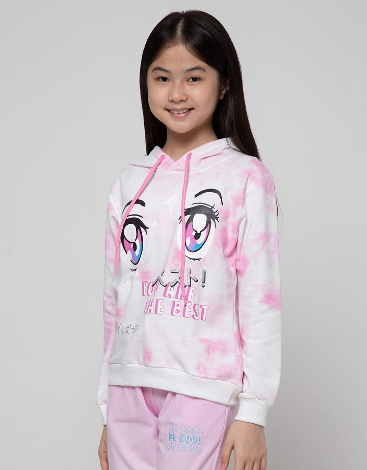 Nevada Sweatshirt Print Tie Dye With Anime Eyes