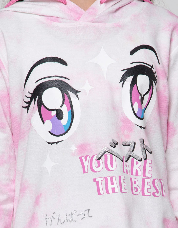 Nevada Sweatshirt Print Tie Dye With Anime Eyes