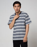 Cole Short Sleeve Henley Stripe Interlock