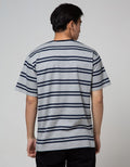 Cole Short Sleeve Henley Stripe Interlock