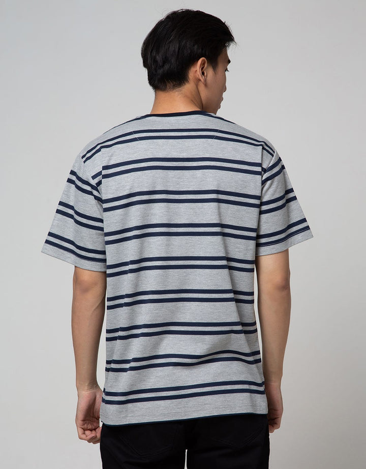 Cole Short Sleeve Henley Stripe Interlock