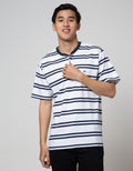 Cole Short Sleeve Henley Stripe Interlock