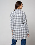 Nevada Long Sleeve Shirt Top Oversize Check