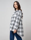 Nevada Long Sleeve Shirt Top Oversize Check