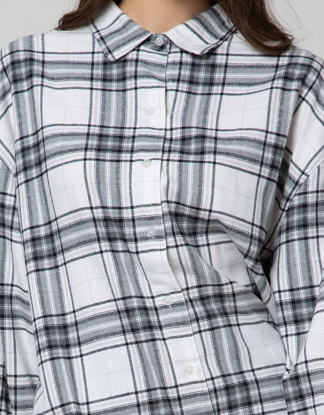 Nevada Long Sleeve Shirt Top Oversize Check