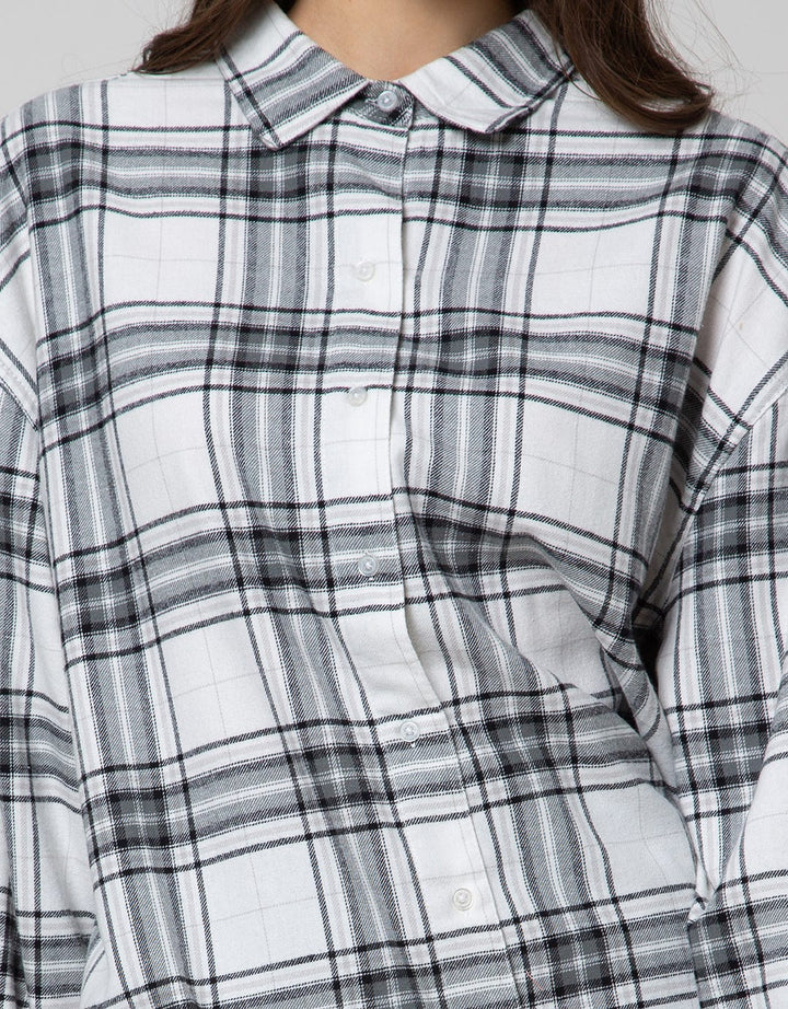 Nevada Long Sleeve Shirt Top Oversize Check