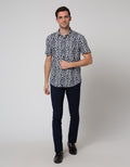 Andrew Smith Abstract Motif Men's Short Sleeve Shirt