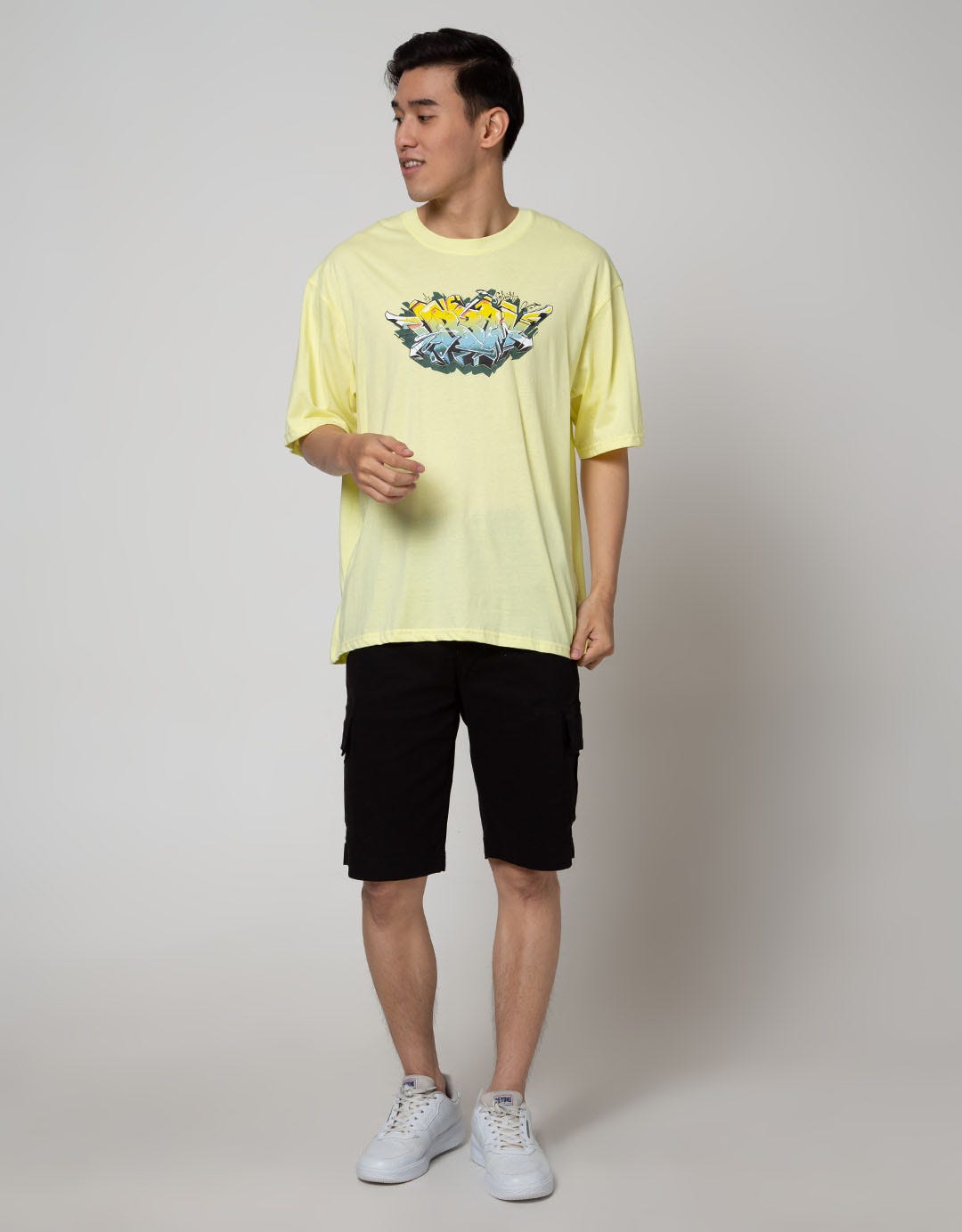 American Jeans Short Sleeve T-Shirt Oversized Tee Graffity