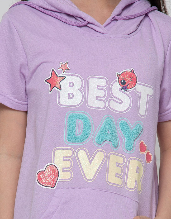 Nevada Short Sleeve Dress Hoodie Print Handuk Day