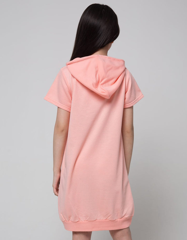 Nevada Short Sleeve Midi Dress Hoodie Print Handuk Yourself
