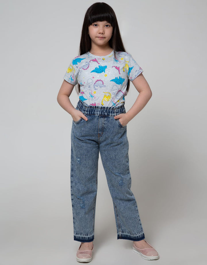 Nevada Denim Pants Acid Wash With Destroyed Effect