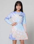 Nevada Tie Dye Serut Midi Dress Anak Perempuan
