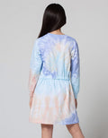 Nevada Tie Dye Serut Midi Dress Anak Perempuan