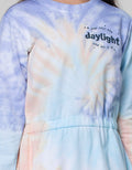 Nevada Tie Dye Serut Midi Dress Anak Perempuan