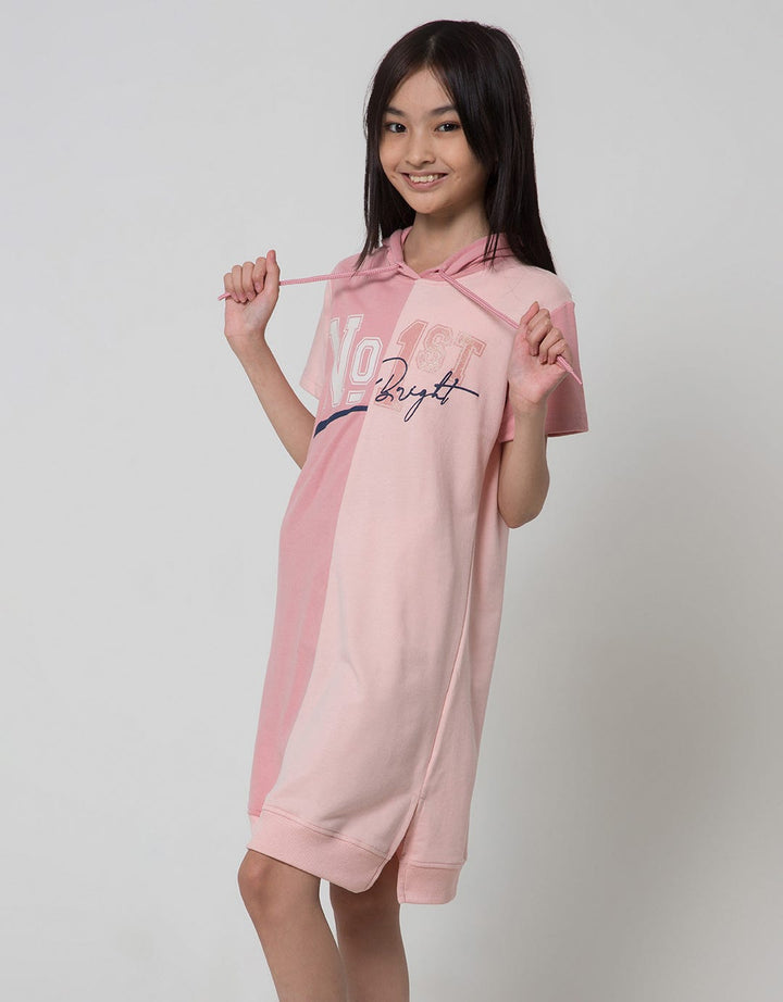 Nevada Half Hoodie Midi Dress Anak Perempuan