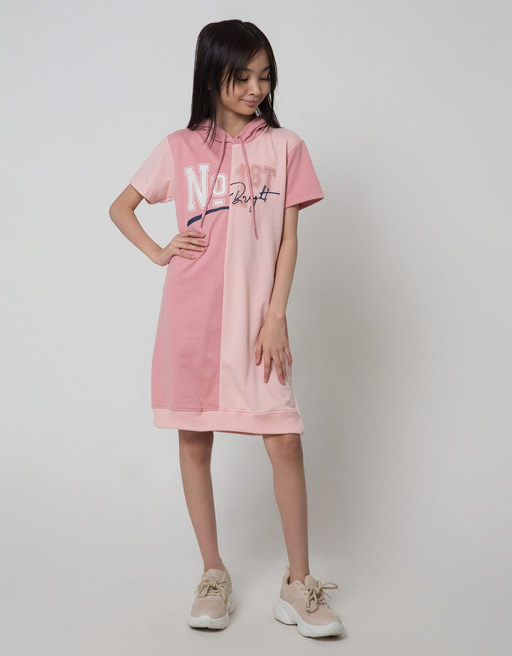 Nevada Half Hoodie Midi Dress Anak Perempuan
