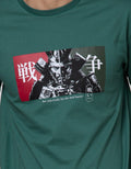 Nevada Short Sleeve Casual Samurai Print T-Shirt