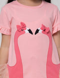 Little M Short Sleeve T-Shirt Flaminggo Ruffle