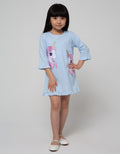 Little M Long Sleeve Midi Dress 2 Unicorns