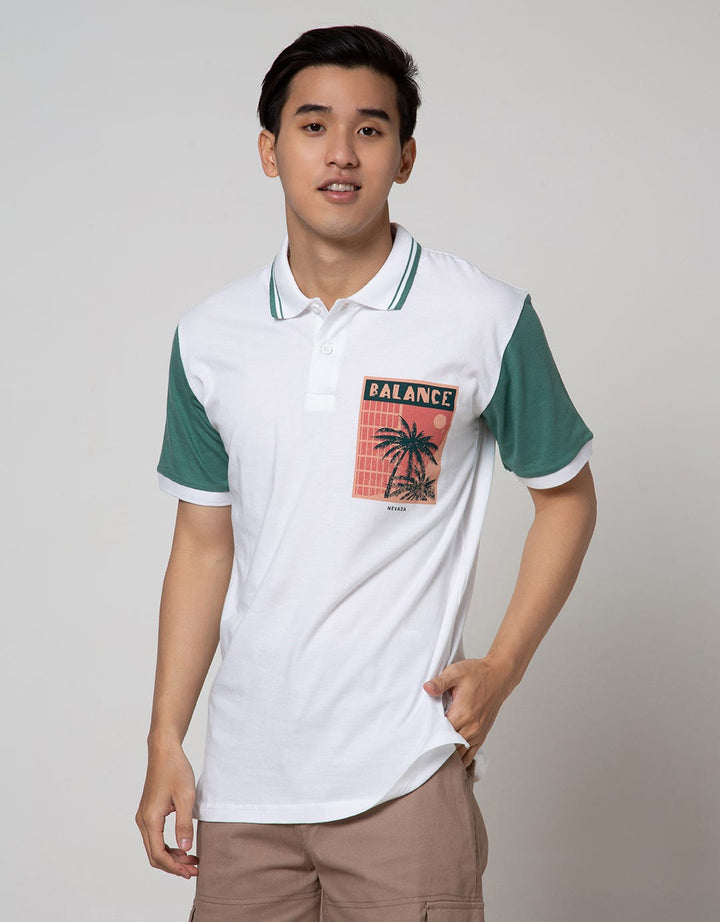 Nevada Short Sleeve Polo Shirt Jersey Print (Sleeve Different Color)
