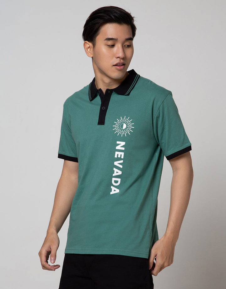 Nevada Short Sleeve Polo Shirt Jersey Print