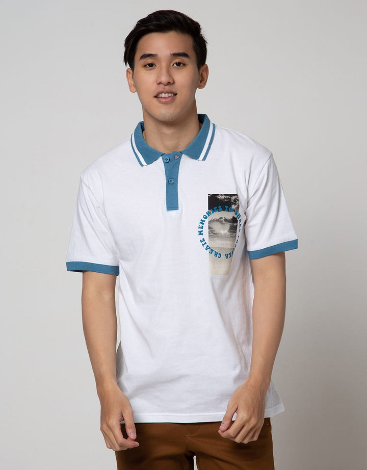 Nevada Short Sleeve Polo Shirt Jersey Print Memories