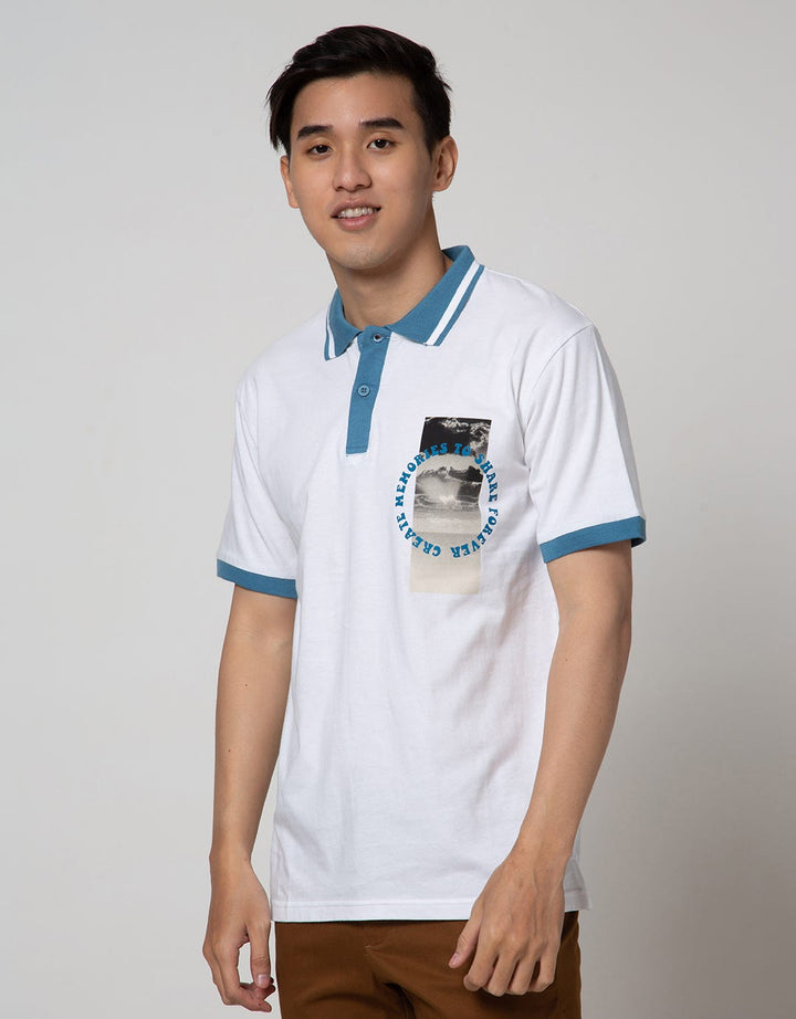 Nevada Short Sleeve Polo Shirt Jersey Print Memories