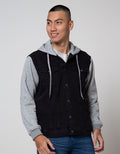 Nevada Denim Jacket Hoody Basic Combinasi