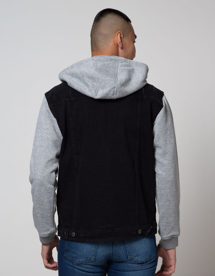 Nevada Denim Jacket Hoody Basic Combinasi